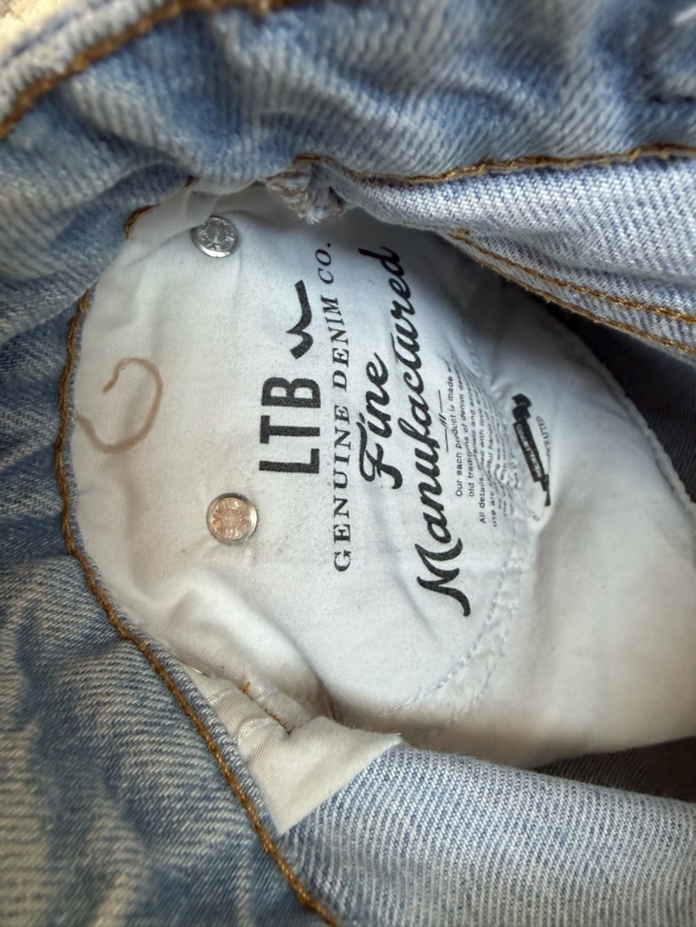 LTB Safe Blue Danica Light Wash Distressed Women’s Jeans EUC European brand - Picture 6 of 8